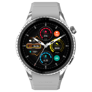 noise Origin Smartwatch with Bluetooth Calling (37.08mm AMOLED Display, 3ATM Water Resistant, Silver Grey Strap)