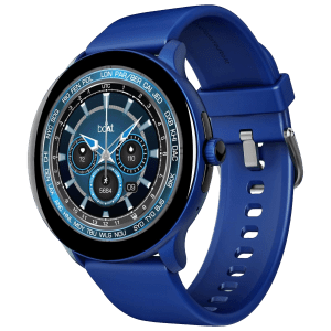 boAt Lunar Connect Pro Smartwatch with Bluetooth Calling (35.30mm AMOLED Display, IP68 Water Resistant, Deep Blue Strap)