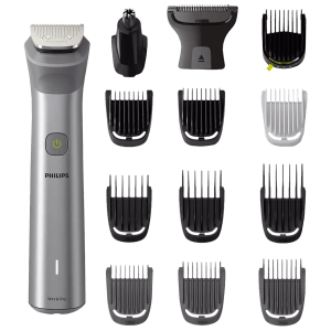 PHILIPS Series 7000 13-in-1 Rechargeable Cordless Grooming Kit for Face, Head and Body for Men (120mins Runtime, Beard Sense Technology, Silver)