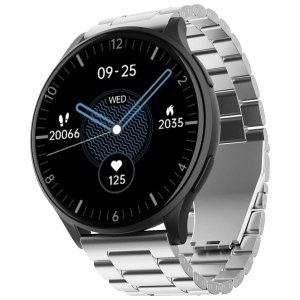 boAt Lunar Prime Smartwatch with Bluetooth Calling (36.83mm AMOLED Display, IP67 Water Resistant, Steel Silver Strap)