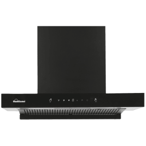 Sunflame CH.Cupo DX 60cm 1250m3/hr Ductless Auto Clean Wall Mounted Chimney with Washable Filter (Black)