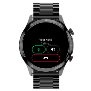 noise NoiseFit Mettalix Smartwatch with Bluetooth Calling (35.5mm HD Display, IP68 Water Resistant, Elite Black Strap)