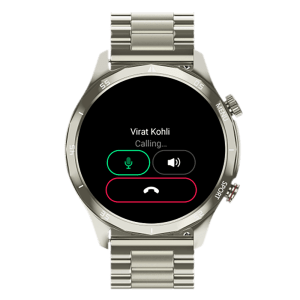 noise NoiseFit Mettalix Smartwatch with Bluetooth Calling (35.5mm HD Display, IP68 Water Resistant, Elite Nickel Strap)