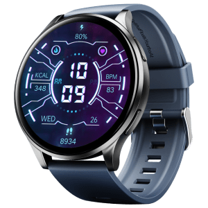 boAt Lunar Prime Smartwatch with Bluetooth Calling (36.83mm AMOLED Display, IP67 Dust, Sweat & Splash Resistant, Cool Blue Strap)