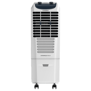 Crompton Surebreeze 24 Litres Tower Air Cooler with Overload Protection (4-Way Air Deflection, White & Black)