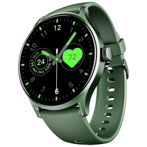 boAt Lunar Vista Smartwatch with Bluetooth Calling (38.60mm HD Display, IP67 Splash Resistant, Olive Green Strap)