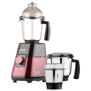 SHARP EM-G71N-M 750 Watt 3 Jars Mixer Grinder (20000 RPM, Auto Cut Off, Maroon Metallic)