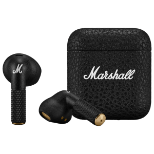 Marshall Minor IV TWS Earbuds (IPX4 Water Resistant, 30 Hours Playtime, Black)