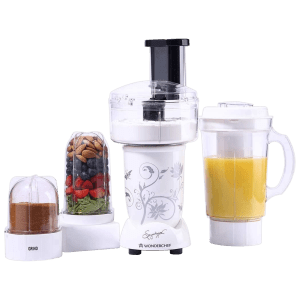 WONDERCHEF Nutri-Blend 400 Watt Food Processor with Stainless Steel Blades (White)