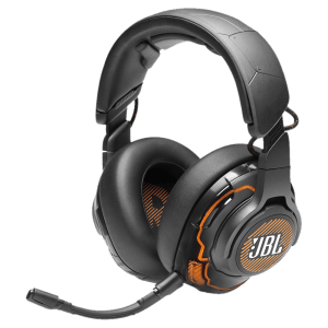 JBL Quantum One JBLQUANTUMONEBLK Over-Ear Active Noise Cancellation Wired Gaming Headphone with Mic (JBL Quantum Sound Signature, Black)