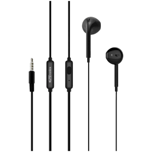 PORTRONICS Conch Beta Wired Earphone with Mic (In Ear, Black)