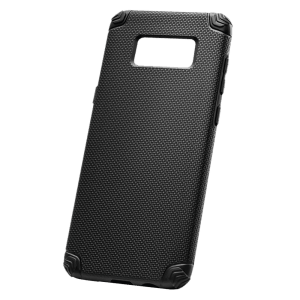 itek Rugged Slim Armour Polycarbonate Back Cover for Samsung Galaxy S8 Plus (Camera Protection, Black)