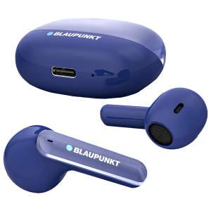 Blaupunkt BTW12 Khrome TWS Earbuds with Environment Noise Cancellation (Deep Bass Technology, TurboVolt Charging, Egyptian Blue)