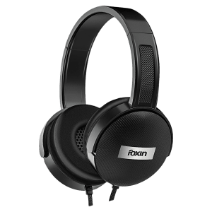 Foxin FHM-306 FOXHED0120 Wired Headphone with Mic (Over-Ear, Black)