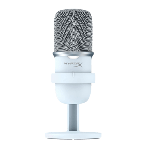 HyperX SoloCast Type C Wired Microphone with Tap-to-Mute Sensor (White)