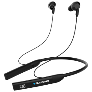 Blaupunkt BE100 Neckband with Noise Isolation (Sweat Resistant, Bass Demon Technology, Black)