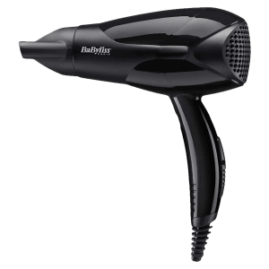 BaByliss D212E Hair Dryer with 2 Heat Settings and Cool Shot (Fast Drying, Black)