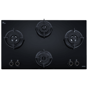 elica FLEXI DFS AB Series 4 Burner Automatic Hob (Battery Operated, Black)