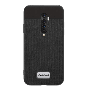 stuffcool PU & Leather Back Cover oppo Reno 2Z (Scratch Protection, Black)