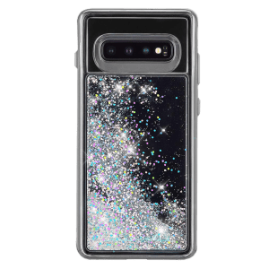 Case-Mate Waterfall Glitter Polycarbonate Back Cover for Samsung Galaxy S10 Plus (Drop Protection, Iridescent Diamond)