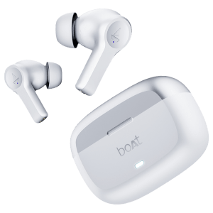 boAt Airdopes Flex 454 ANC TWS Earbuds with Active Noise Cancellation (IPX5 Water Resistant, ASAP Charge, Zinc White)