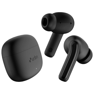 urbn Beat 650 TWS Earbuds with Environmental Noise Cancellation (IPX5 Water Resistant, Fast Charging, Black)