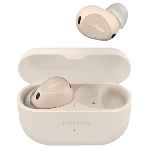 Jabra Elite 10 TWS Earbuds with Active Noise Cancellation (IP54 Water Resistant, Fast Charging, Cream)