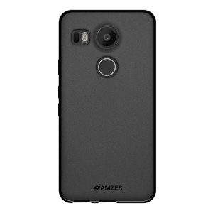 AMZER AMZ98037 Soft TPU Back Cover for LG Nexus 5X (Wear And Tear Protection, Black)