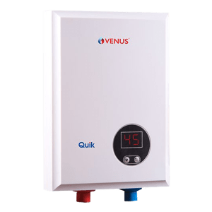 VENUS Quik Vertical Instant Geyser with Tankless Heat Exchanger Technology (White)