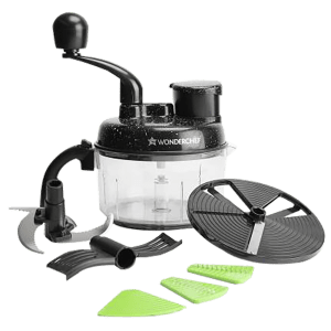 WONDERCHEF Turbo Vegetable and Fruit Chopper with 4 Blades (Black)