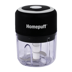 HomePuff H311 30 Watt Electric Vegetable Chopper with 3 Blades (Black)