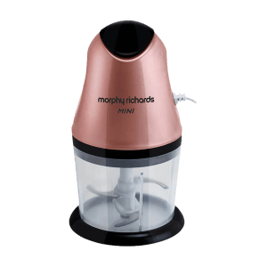 morphy richards Mini 300 Watt Chopper with 4 Blades (Rose Gold)