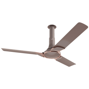 nex Glyde A50 4 Star 1200mm 3 Blade BLDC Motor Ceiling Fan with Remote (Airlfuence Aluminium Blade, Chestnut Brown)