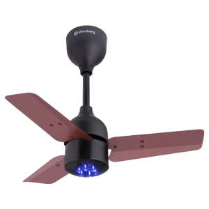 atomberg Renesa 5 Star 600mm 3 Blade BLDC Motor Ceiling Fan with Remote (LED Speed Indicator, Brown & Black)