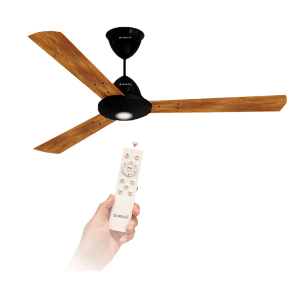 zunpulse Revelle 5 Star 1200mm 3 Blade BLDC Motor Ceiling Fan with Remote (Noiseless Operation, Teakwood)