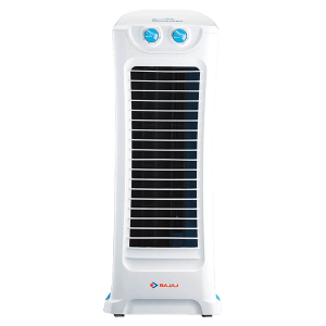 BAJAJ Snowvent Bladeless 2500 m3/hr Air Delivery Tower Fan (Ergonomic Control Panel, Blue & Turquoise)