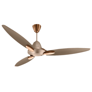 USHA Bloom Daffodil 1 Star 1250mm 3 Blade Electroplated Finish Ceiling Fan (Dust Resistant, Golden & Brown)