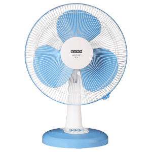 USHA Mist Air Flo 400mm 3 Blade Inverter Technology Table Fan (Durable Design, Light Blue)