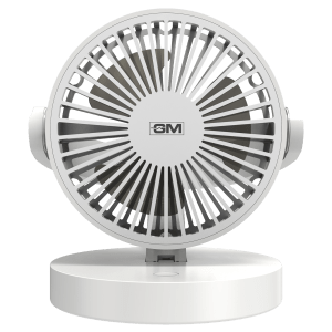 GM Handy Air 150mm 3 Blade Rechargeable Personal Fan with 2000 mAh Battery (5 Hr Non Stop Operation, White)