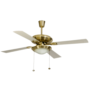 USHA Fontana One 1270mm 4 Blade Electroplated Motor Ceiling Fan (Decorative Lights, Gold Ivory)