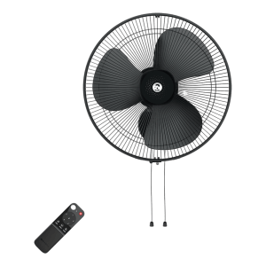 atomberg Renesa 5 Star 400mm 3 Blade BLDC Motor Wall Mounted Fans with Remote (Smooth Oscillation, Midnight Black)