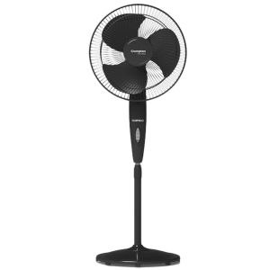 Crompton Torpedo 400mm 3 Blade Thermal Overload Protector Pedestal Fan (Anti Rust, Black)