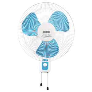 USHA Mist Air Duos 400mm 3 Blade Copper Motor Wall Mounted Fan (Easy Tilt, Blue & White)