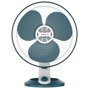 BAJAJ Veloce 5 Star 400mm 3 Blade Thermal Overload Protector Table Fan (Copper Motor, White & Ocean Blue)