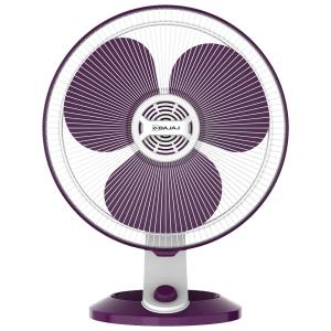 BAJAJ Veloce 5 Star 400mm 3 Blade Thermal Overload Protector Table Fan (Copper Motor, White & Purple)