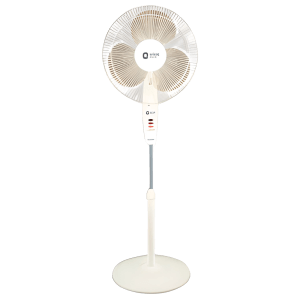 Orient Stand 33 400mm 3 Blade Adjustable Height Pedestal Fan with Remote (Aerodynamically Designed, White)