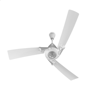 BAJAJ Euro Prime EE 1 Star 1200mm 3 Blade Silent Operation Ceiling Fan (Anti Bacterial, White & Silver)