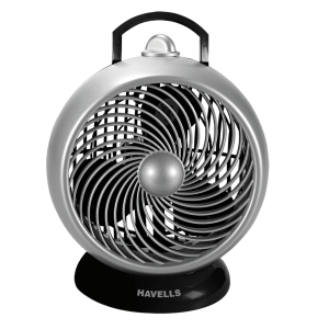 HAVELLS I-Cool 175mm 3 Blade Inverter Technology Table Fan (High Speed, Black & Grey)