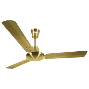 LUMINOUS Enchante 1200mm 3 Blade High Speed Ceiling Fan (Electroplated Finish, Antique Brass)