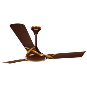 LUMINOUS Deltoid 3 Star 1200mm 3 Blade High Speed Ceiling Fan (Low Power Consumption, Espresso Gold)